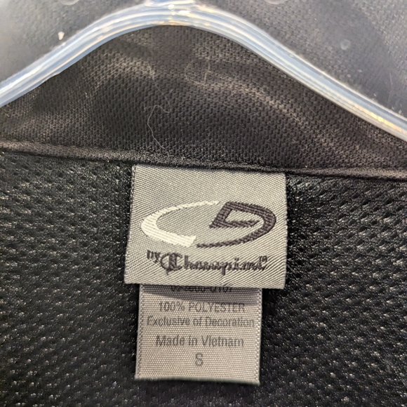 Champion men's black Windbreaker jacket full zip lightweight back pockets size S - Picture 3 of 6